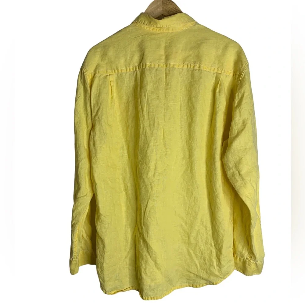 tommy bahama relax linen‎ shirt Yellow CPS12